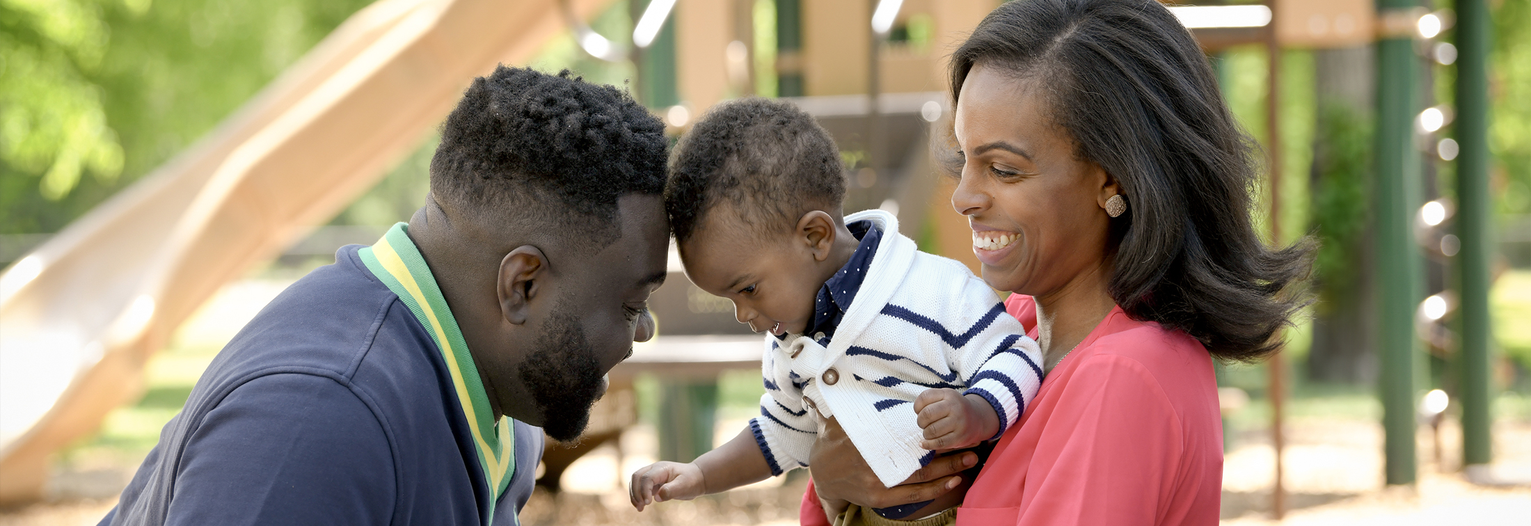 Family at playground